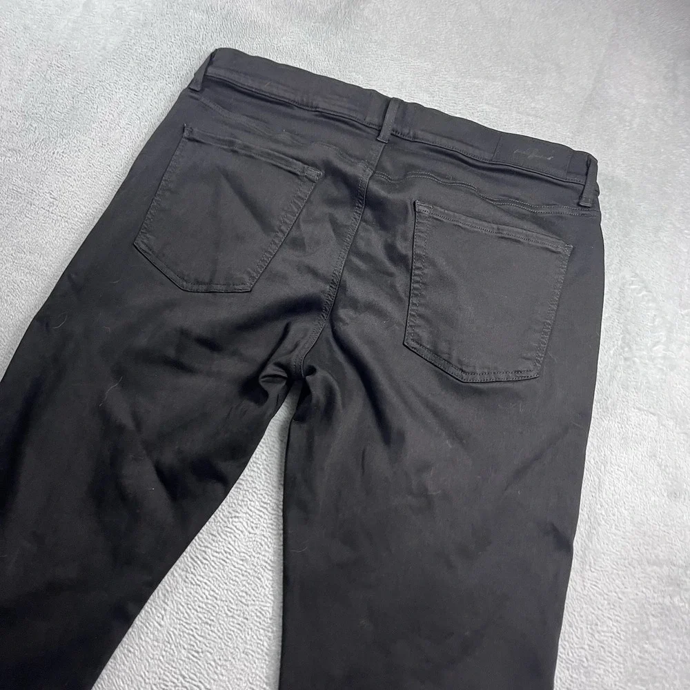 7 For All Mankind Jeans Mens 36x26 Black Slimmy Luxe Sport Stretch Straight